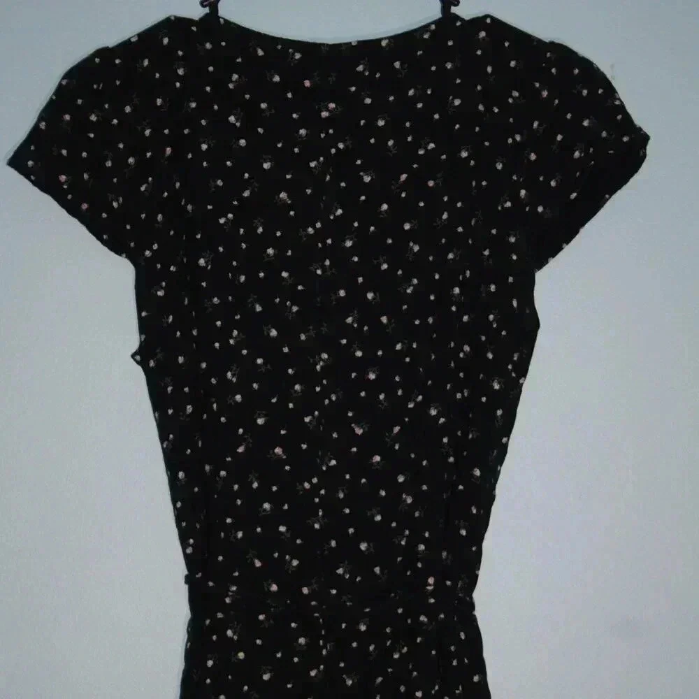 Brandy Melville Mini Floral Print Wrap Dress One Size - Picture 12 of 13